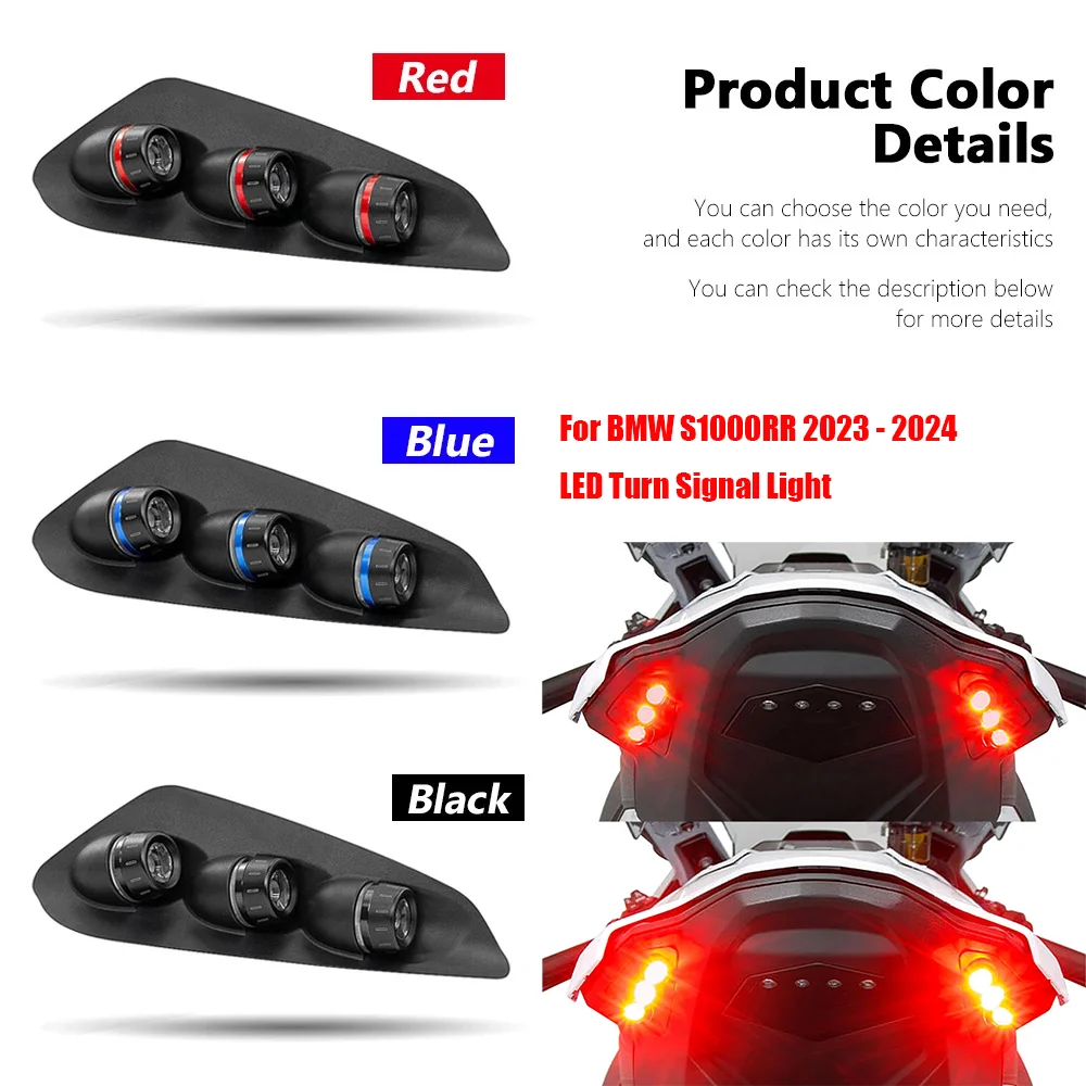 S1000RR Rear Lights Motorcycle Accessories In-Tail LED Integrated Tail Light For BMW S1000RR 2023 - 2024 LED Turn Signal Light