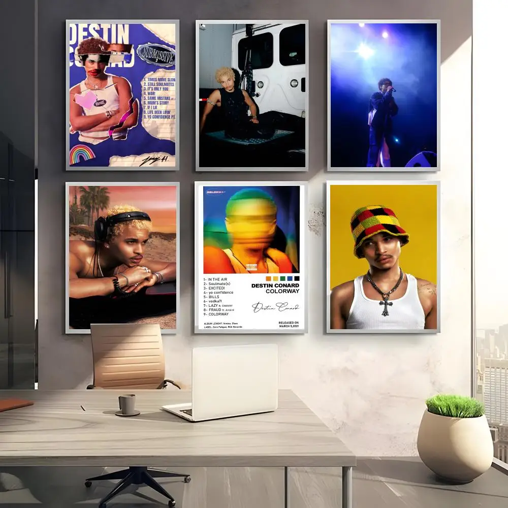 Smooth Romantic American Singer D-Destin Conrad Poster HD art sticky wall waterproof home bedroom bar aesthetic decoration