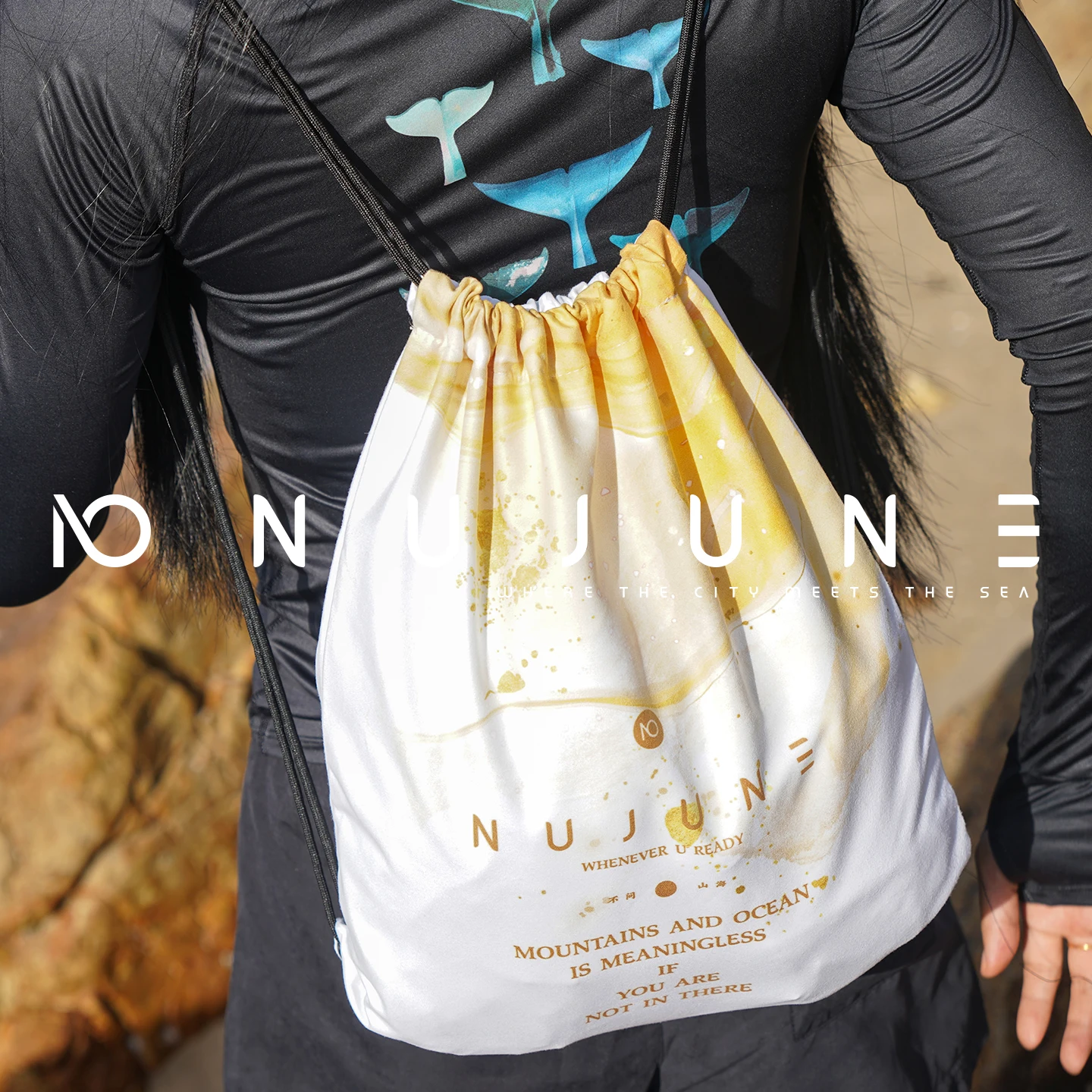 Nu-June Beach Swimming Bag Lightweight Large Capacity Shoulder Bags for Women Travel Makeup Bag Portable Beach accessories