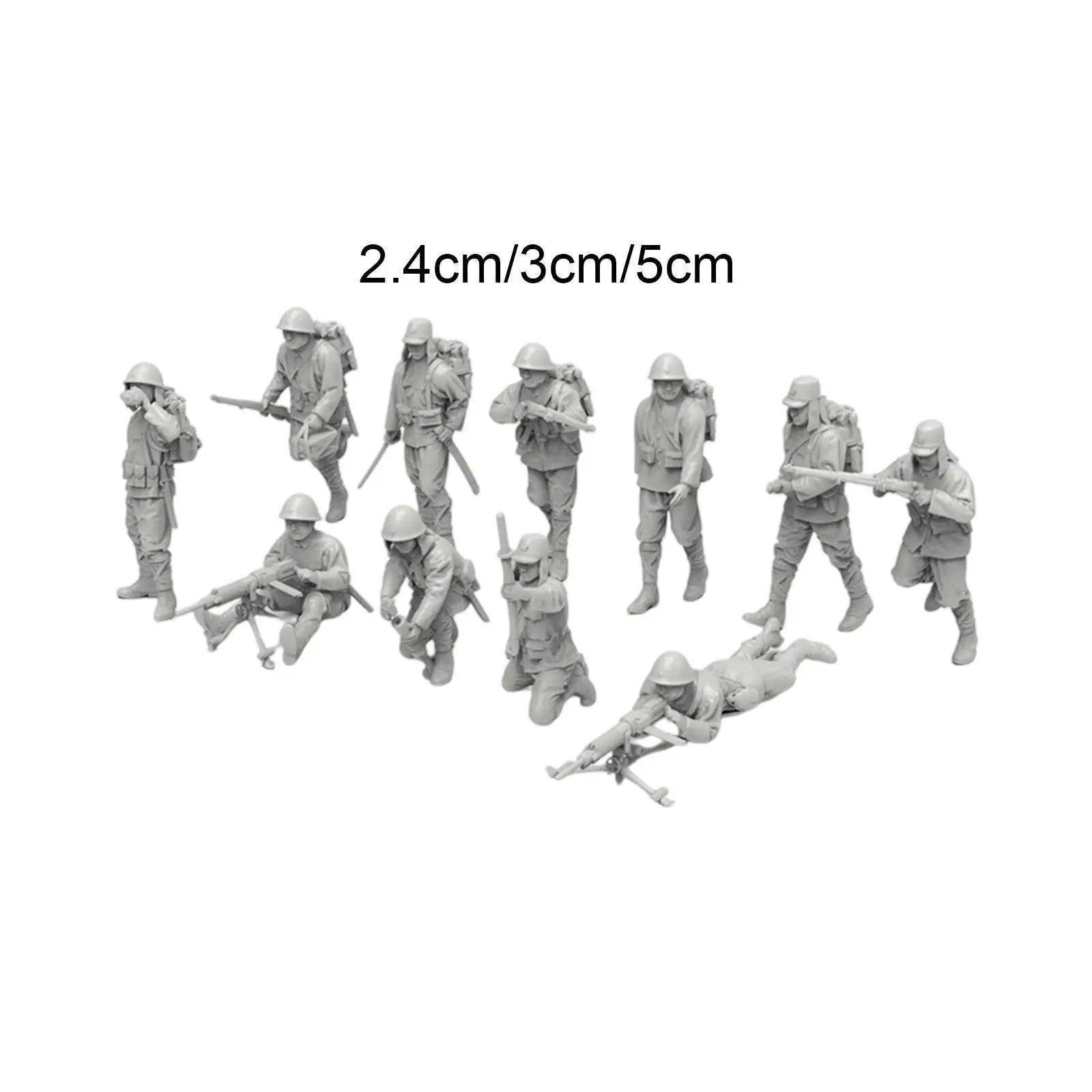 11x Miniature Figures Miniature People Figurines Unpainted DIY Projects Miniature Scenes Resin Diorama Figures for Hobby