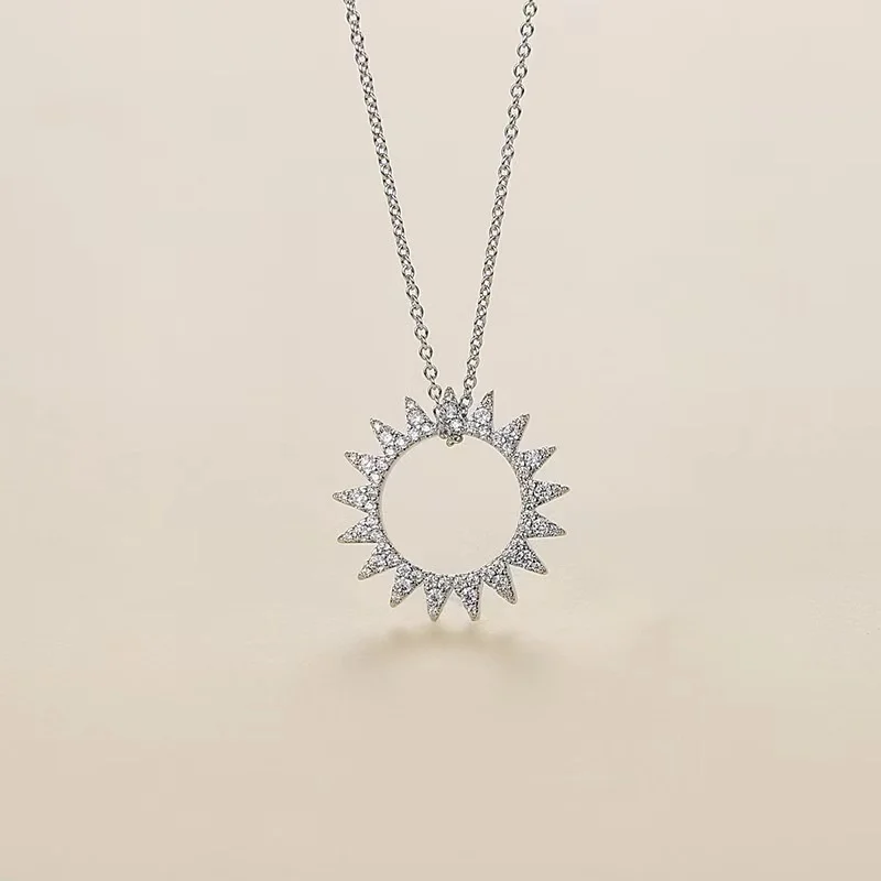 Sun God Necklace - Elegant Hollow Design Pendant for Women - Stylish and Unique Jewelry Accessory