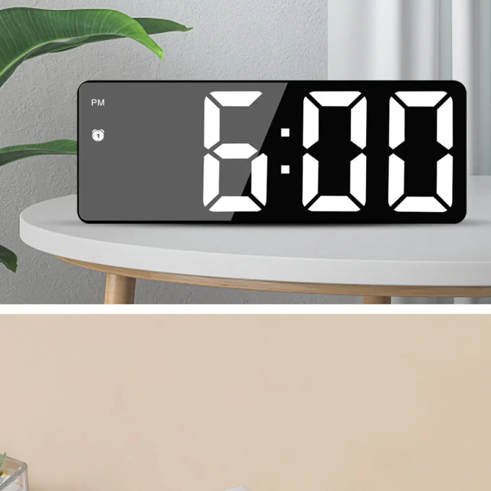 Minimalist Digital LED Alarm Clock Modern Electronic Table Decor Clock With Temperature And Calendar Function For Student Office