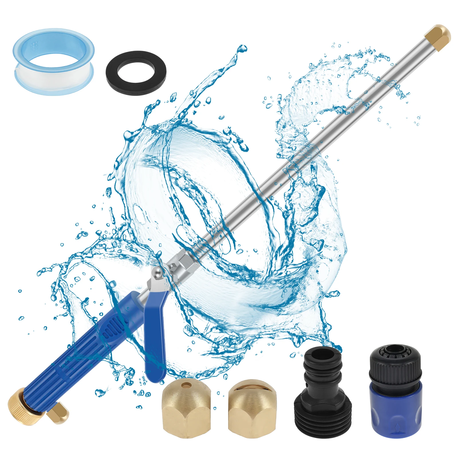 

Уход за мойкой автомобиля Мощный водяной пистолет высокого давления Омыватель Водоструйный шланг Труба Палочка Насадка-распылитель Распылитель Инструменты для очистки сада