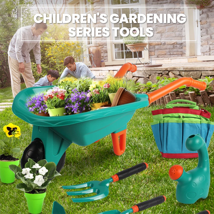 子供用一輪車ガーデニングツール屋外スポーツ玩具セット、シャベ - Kids Outdoor Yard Tools のレビューと価格