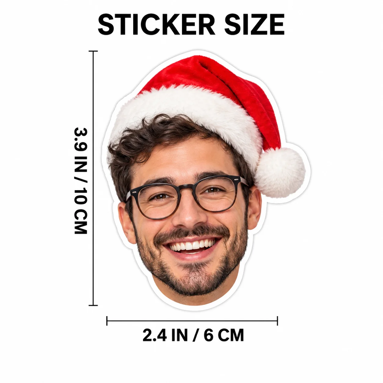 Custom Photo Sticker Christmas Self Adhesive PVC Waterproof Wipeable Transparent Sticker For Stationery Window Early Education