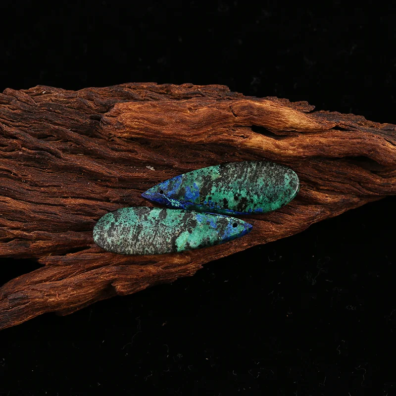 B&F Chrysocolla Earring Beads for Jewelry Making, Handmade Natural stones beads, Stones for jewelry Making Supplies