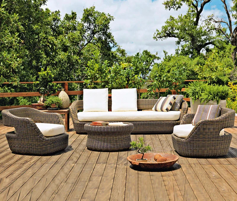 Outdoor sofa courtyard rattan weaving combination