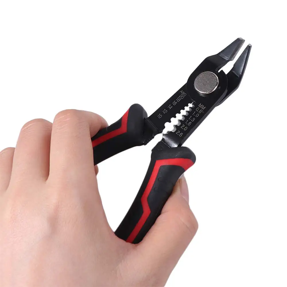 Pinza spelafili per fissaggio Tagliafili a taglio rapido Tagliafili automatico Spellafili per cavi da 6 pollici Crimpatura per cavi