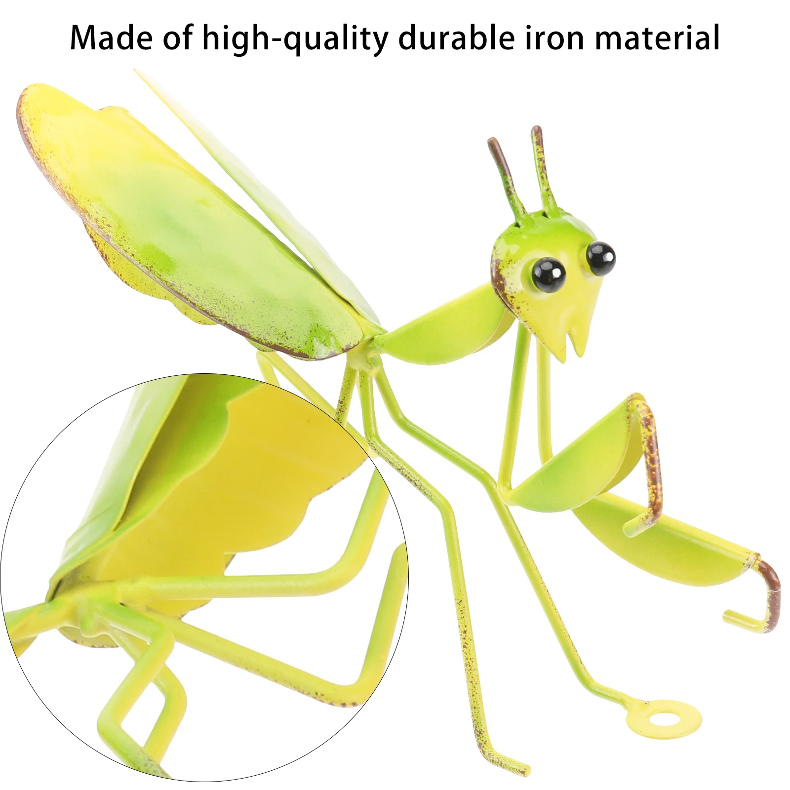 

3 pcs Praying Mantis Ornament Metal Hanging Decor Yard Lawn Garden Iron Accessories Outdoor Toddler Room Art Animal Statue