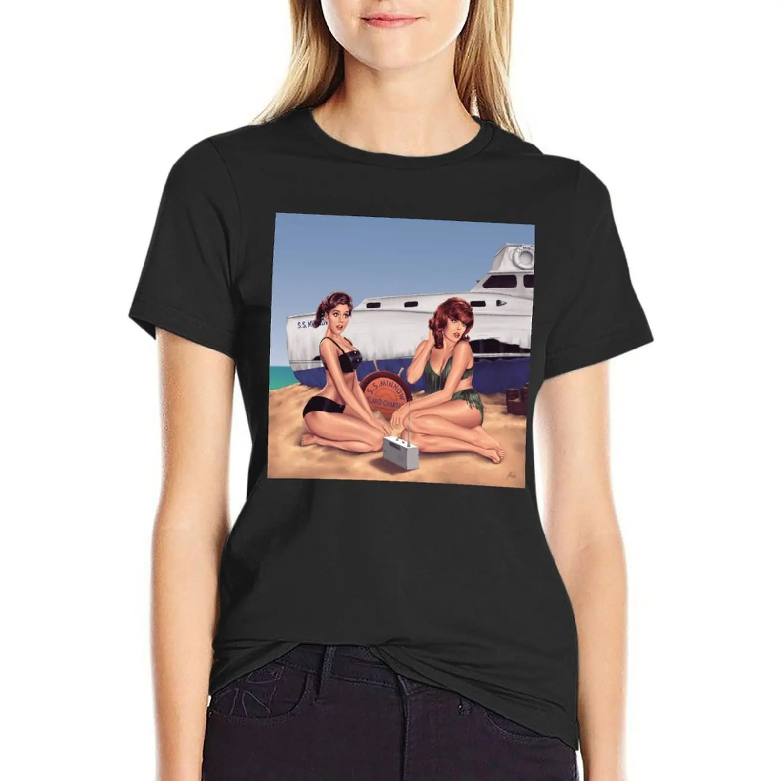 

Ginger & Mary Ann T-Shirt anime funnys Female clothing t shirts for Womens