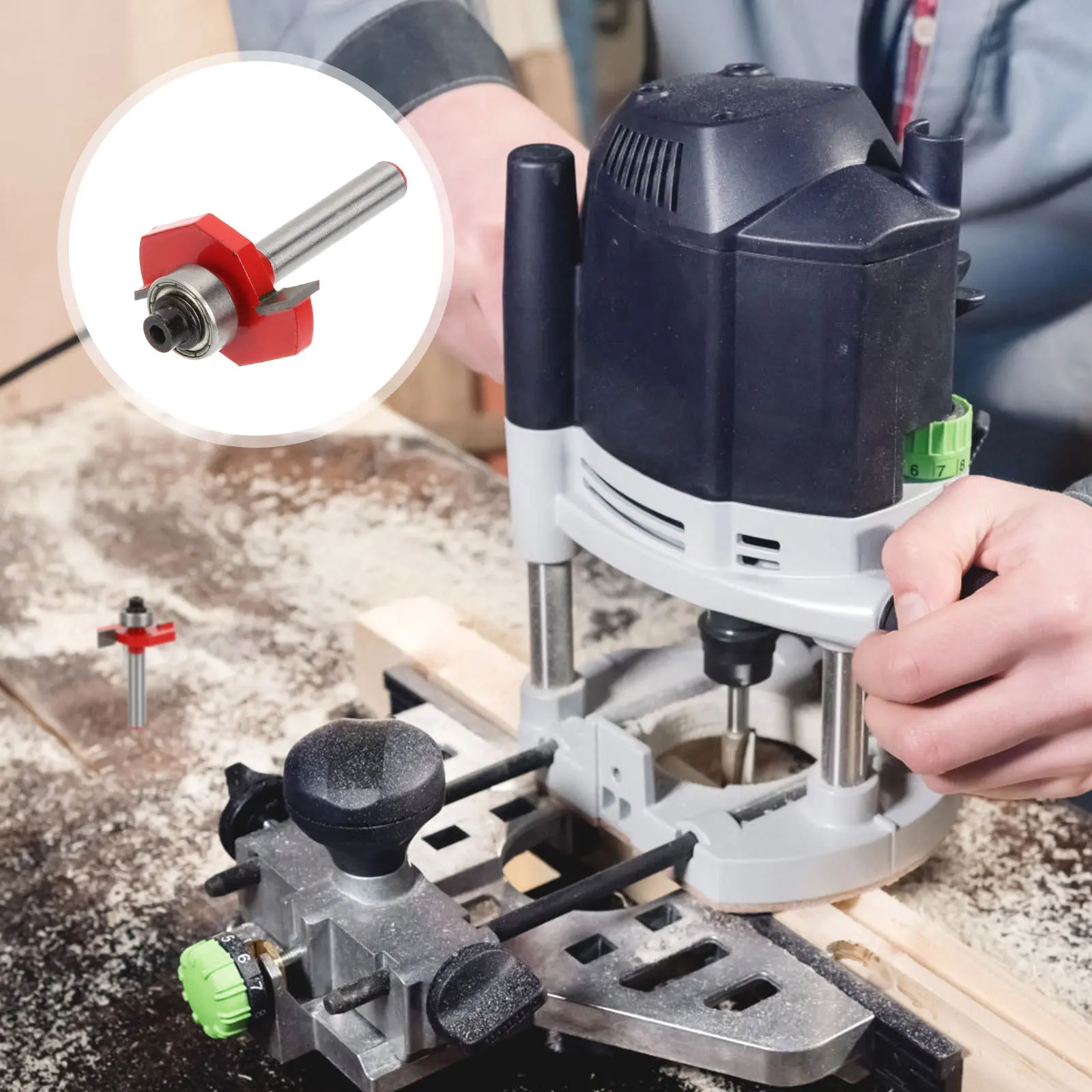 T Type Router Bit 6.35Mm Woodworking Trimming Cutter For Cnc Milling Grooving Carving Slotting Carbide Drill Bits