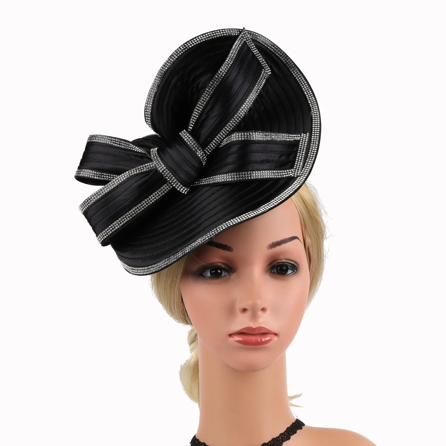 Wpmen Fascinators Millinery Hat Party Wedding Hat Wide Brim Fedora Kentucky Derby Headpiece Church Hair Accessories Headwear