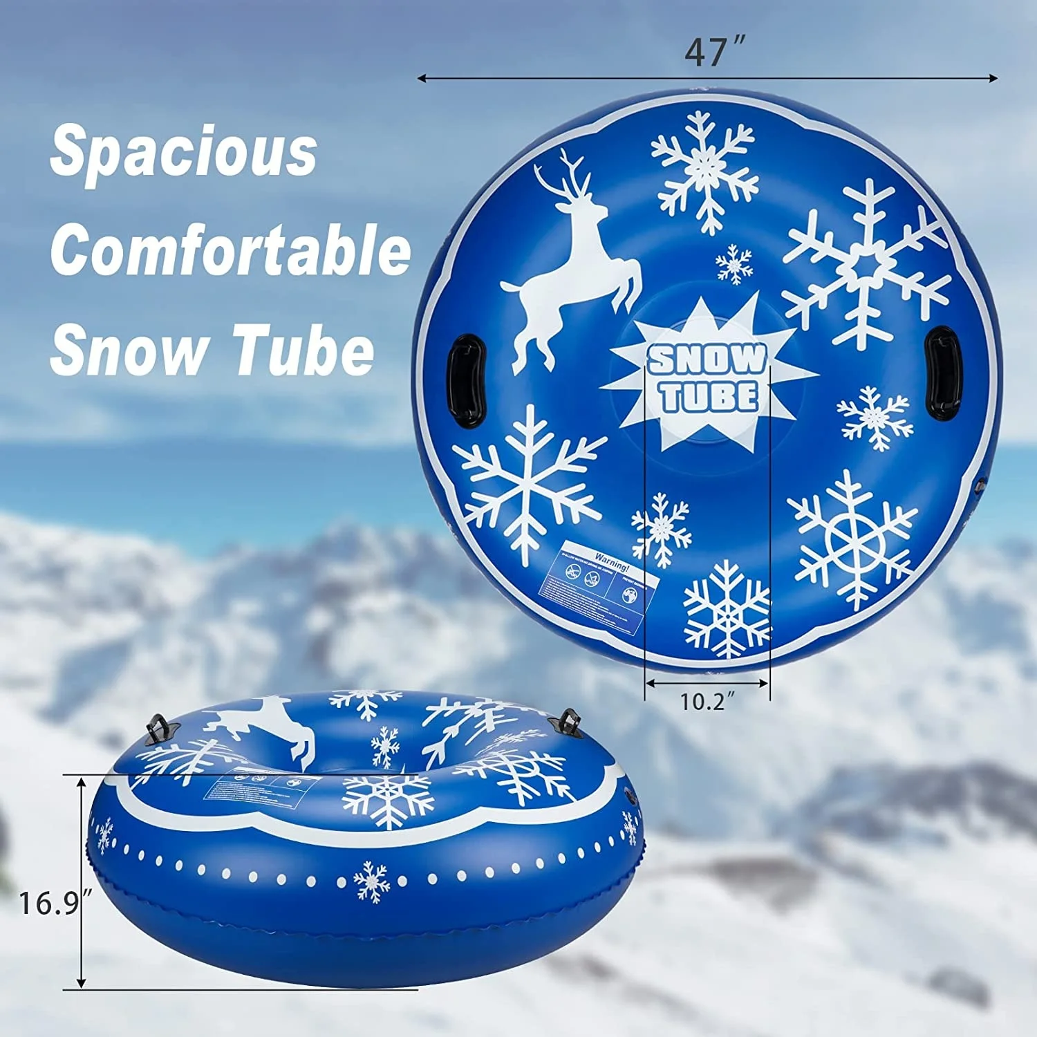 Inflatable Snow Tubes for Sledding Heavy Duty, Snow Sleds for Kids and Adult,Outdoor Winter Toys Snowmobile