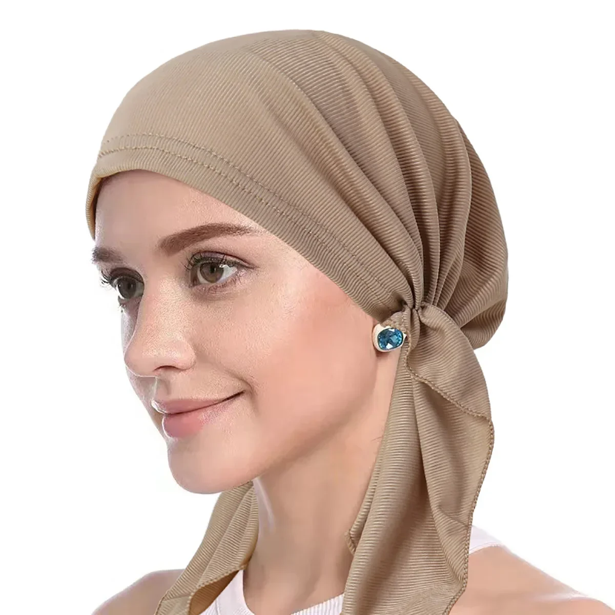 

Solid Color Under Scarf Hijab Inner Hat Women Muslim Bandana Pre-tied Beanie Bone Arab Bonnet Hats Chemo Cap Beanies Headwear