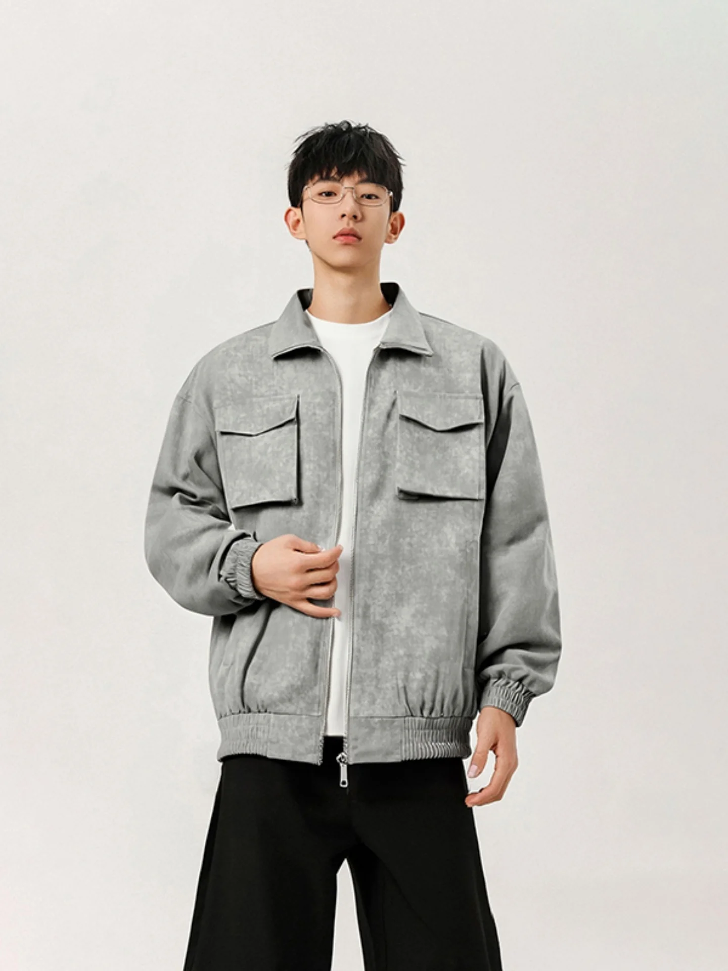 

Ретро-куртка в американском стиле для мужчин: свободная летная куртка с воротником-стойкой, осенняя верхняя одежда от модного бренда