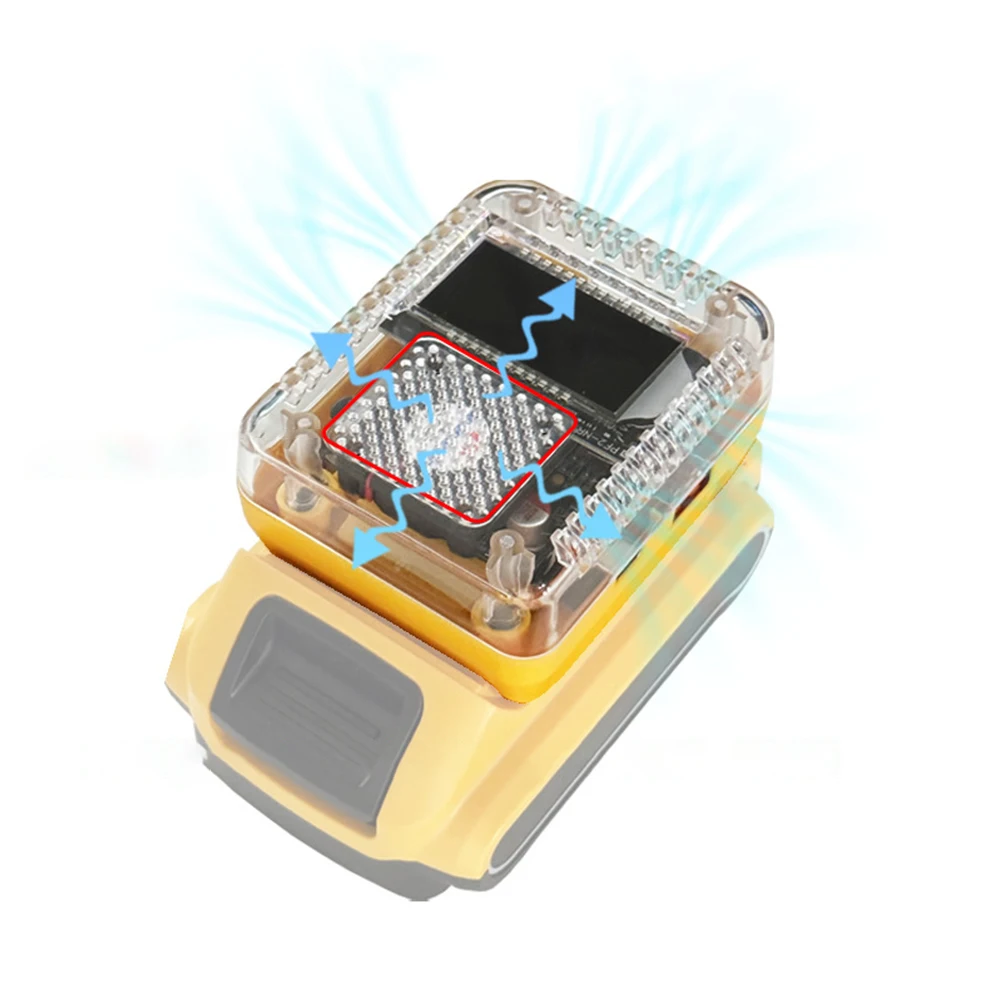 For DEWALT Lithium Ion Battery Safety Features Adapter Fast Charging Adapter Yellow Compatible With Various Devices