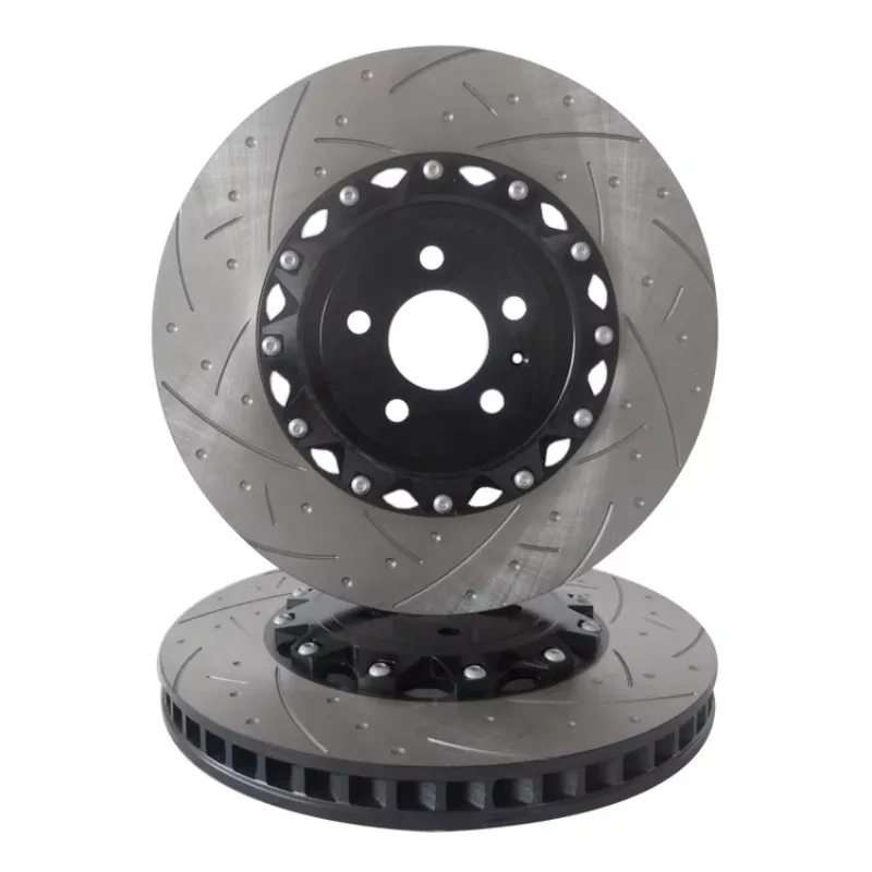 

Two-Picecs Drilled & Slotted Brake Rotors 400mm For Audi A6 A7 A8 S6 S7 S8 Quattro