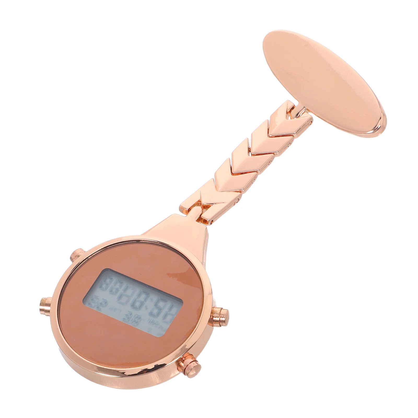 เข็มกลัดพยาบาลอิเล็กทรอนิกส์แบบยูนิเซ็กซ์ นาฬิกาดิจิตอลแบบพกพาสำหรับแพทย์ นักศึกษา ด้านสุขภาพ ทำจากโลหะผสม