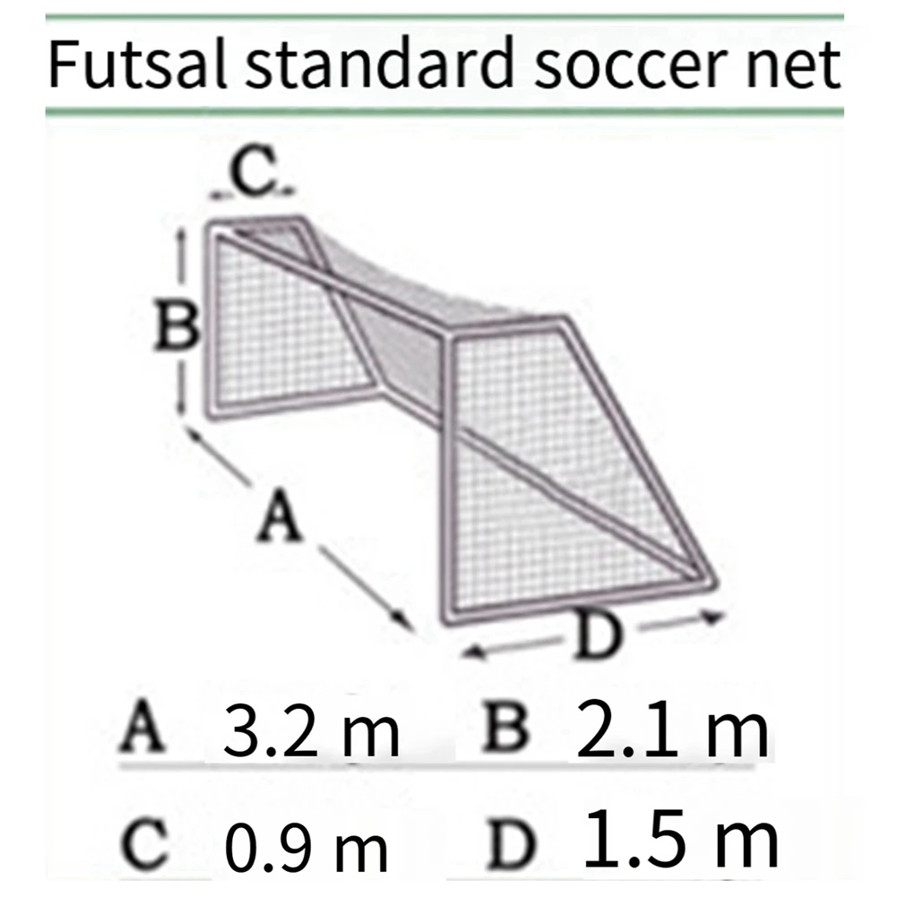 ポータブルpeサッカーゴールネット、サッカーゴールネット、5 aサイド