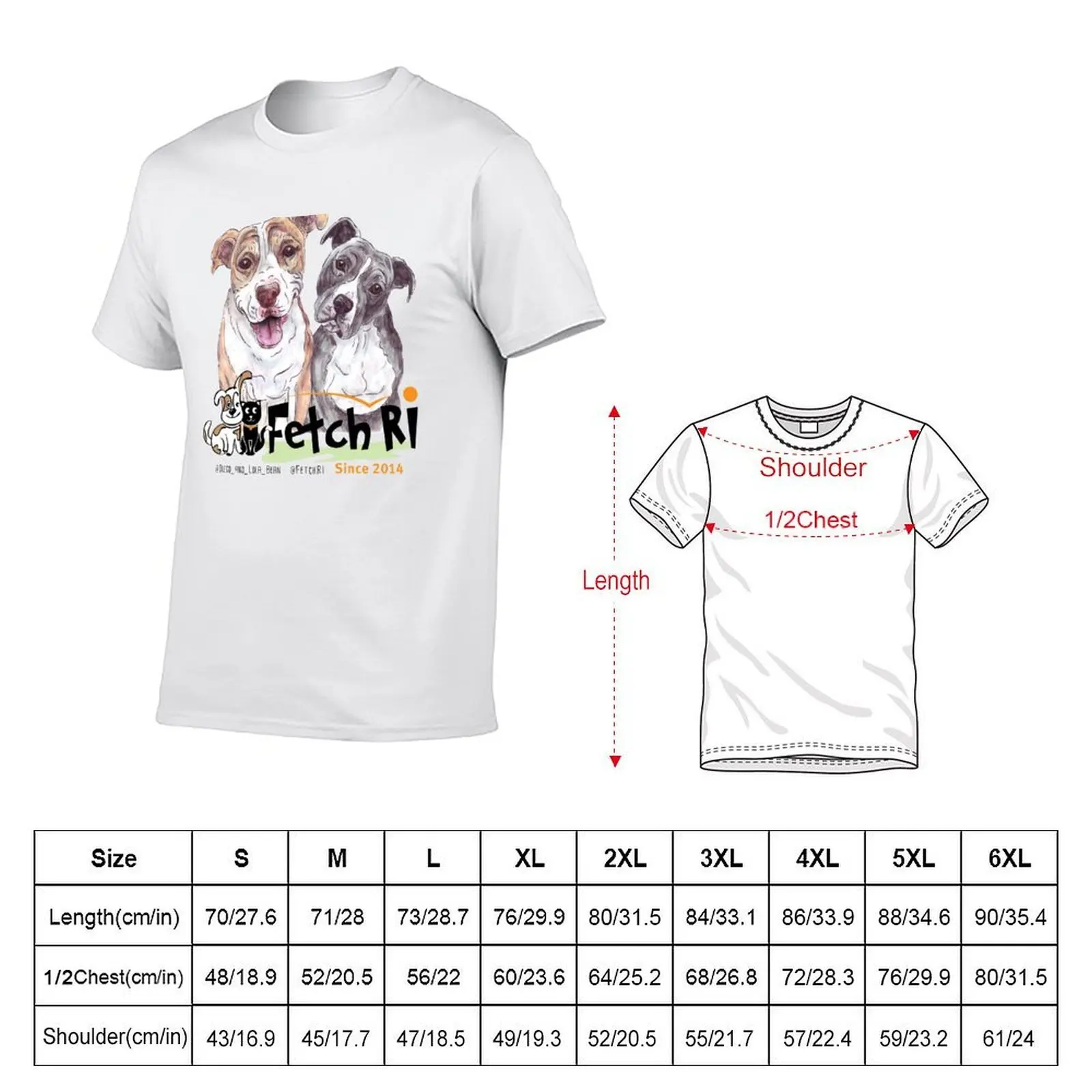 FETCH RI with Diego + Lola Bean @fetchri T-Shirt t shirt man plain funny t shirts cotton t shirts cotton 100% T-shirt