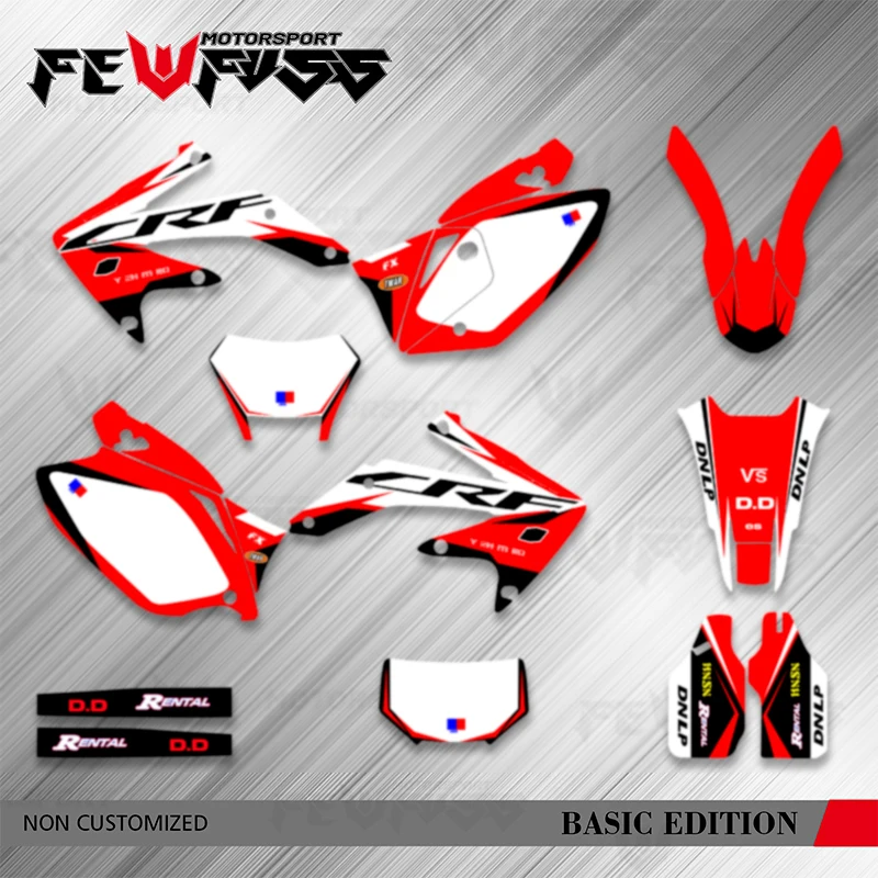 Fewfuss Graphics Backgrounds Decal Stickers For CRF450X 2005-2012 2013 2014 2015 2016 2017 2018 CRF 450 X 450X Honda