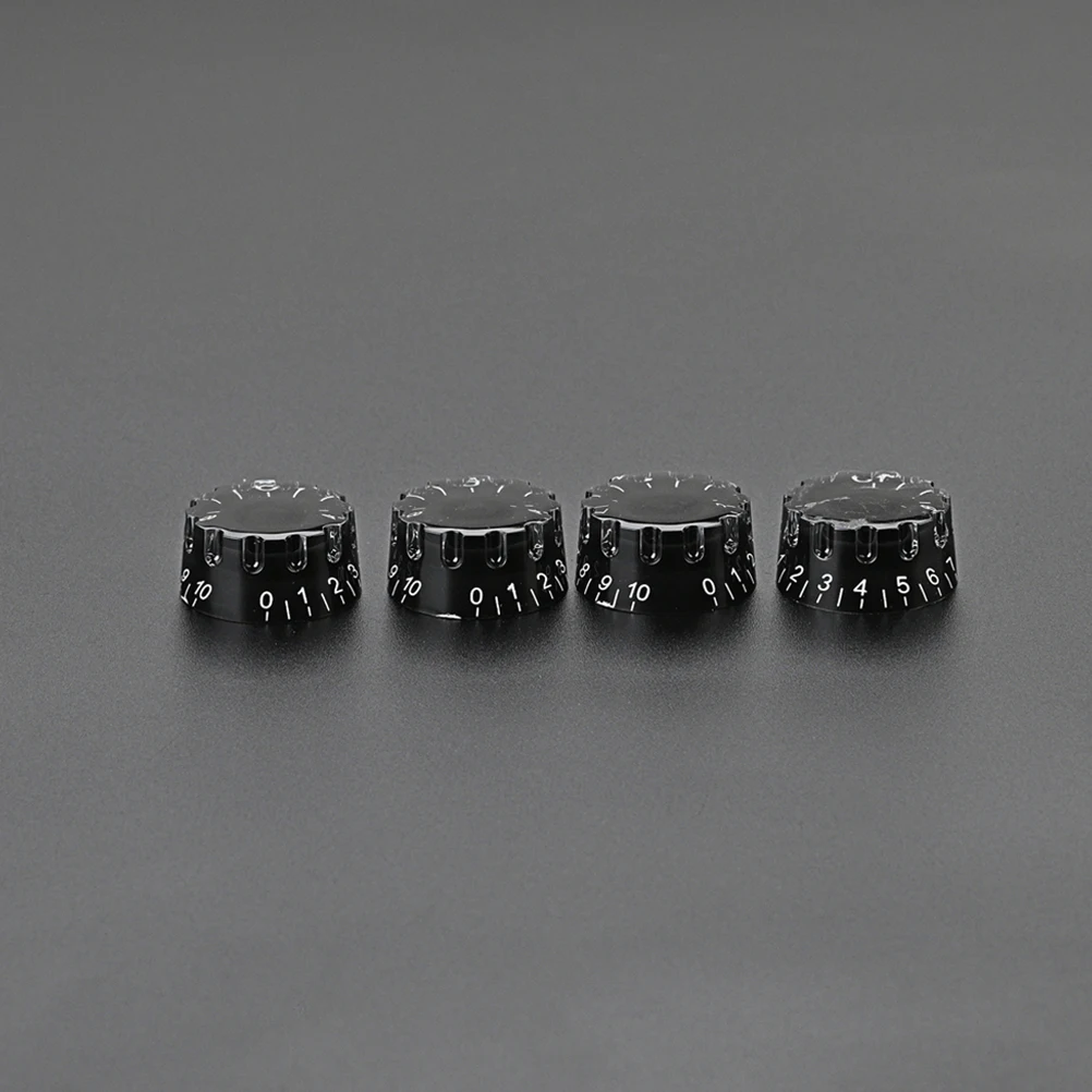 

4 Pcs Electric Guitar Knob Sound Parts Volume Knobs Accessories Potentiometer Black
