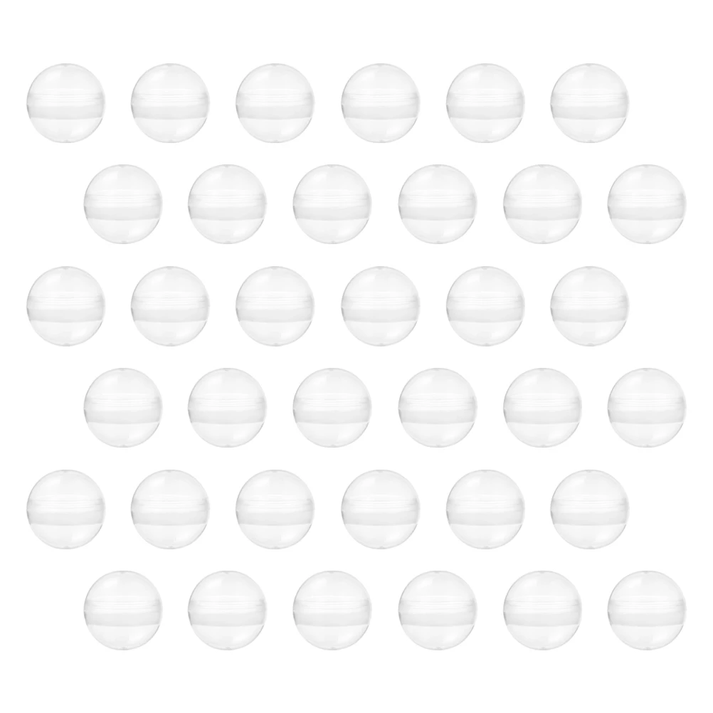 

100pcs Transparent Shells Clear Round Capsules Plastic Decorative Balls Empty Toy Child Reusable Storage Candy Hunt