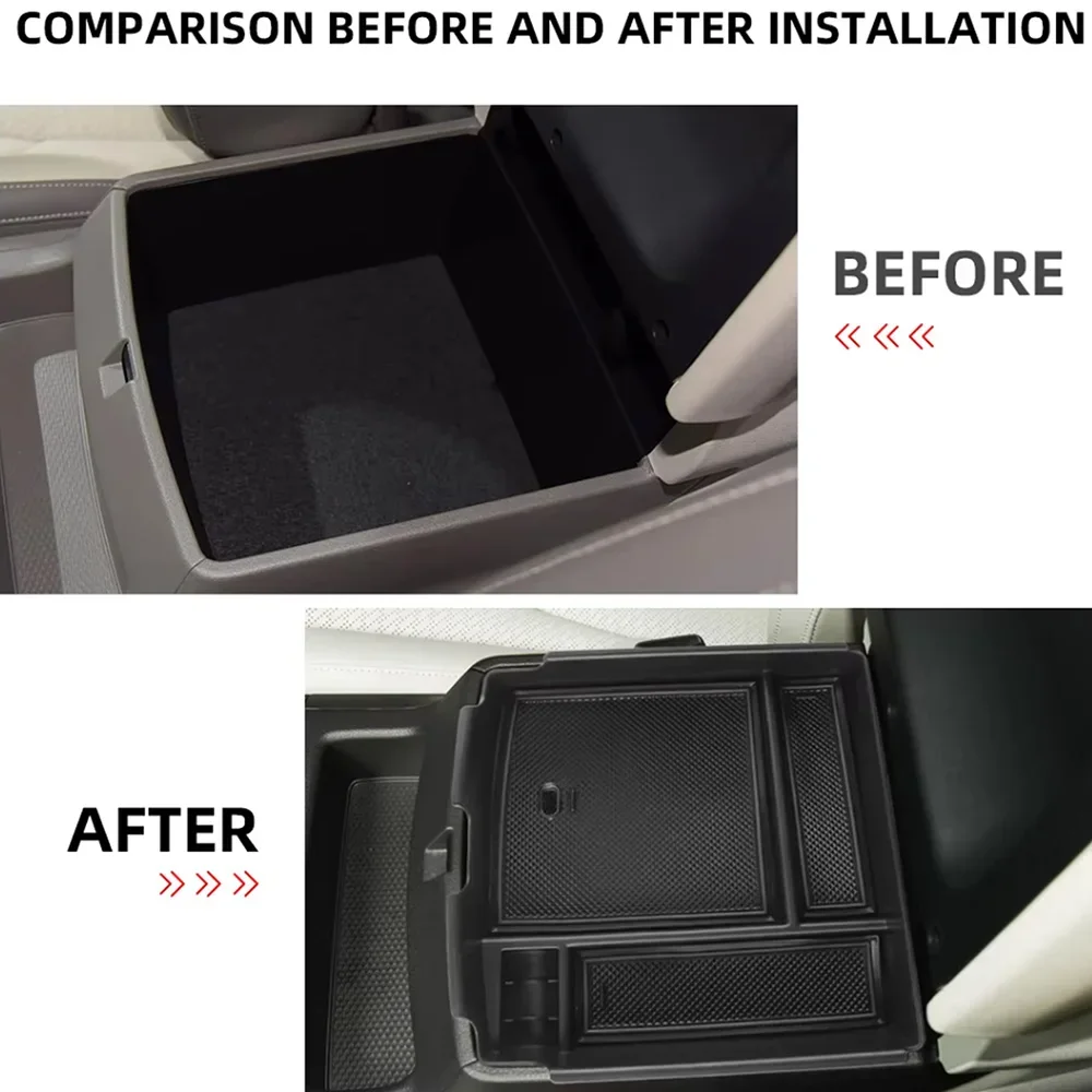 Für KIA Carnival KA4 2020 2021 2022 2023 2024 2025 ABS Auto-Armlehnen-Aufbewahrungsbox Mittelkonsolen-Organizer-Ablage Auto-Zubehör – Detail 3