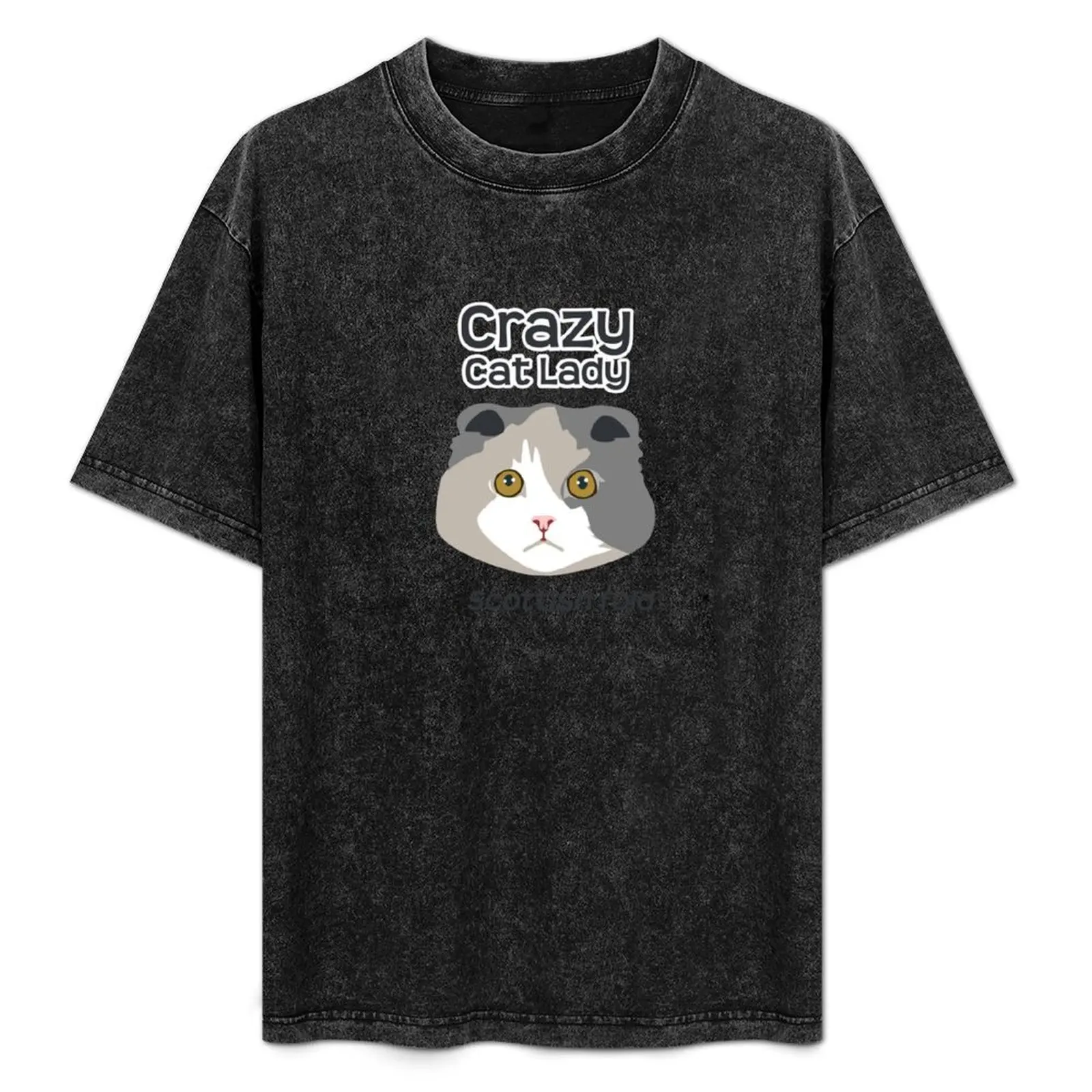 Crazy cat Lady - Scottish Fold T-Shirt Breathable Gym Short Sleeve T-Shirt