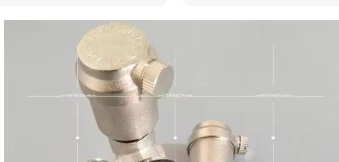 One Set/ DN25 Brass End Part with Air Vent Valve,Drain Valve