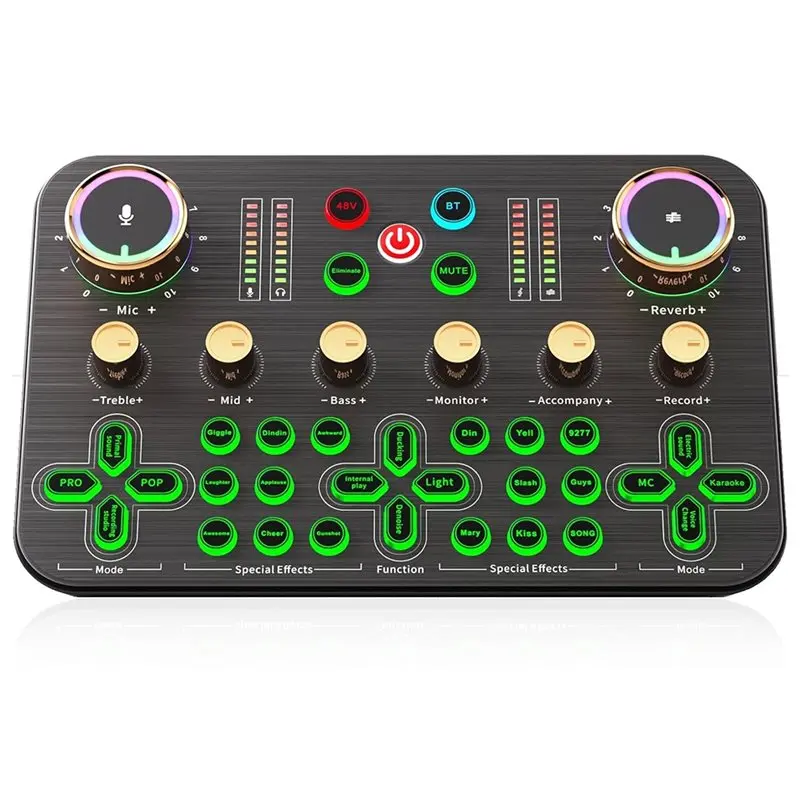 

Игровой аудиомикшер T31C-K600, совместимый с микрофонами XLR, звуковая карта для стримеров