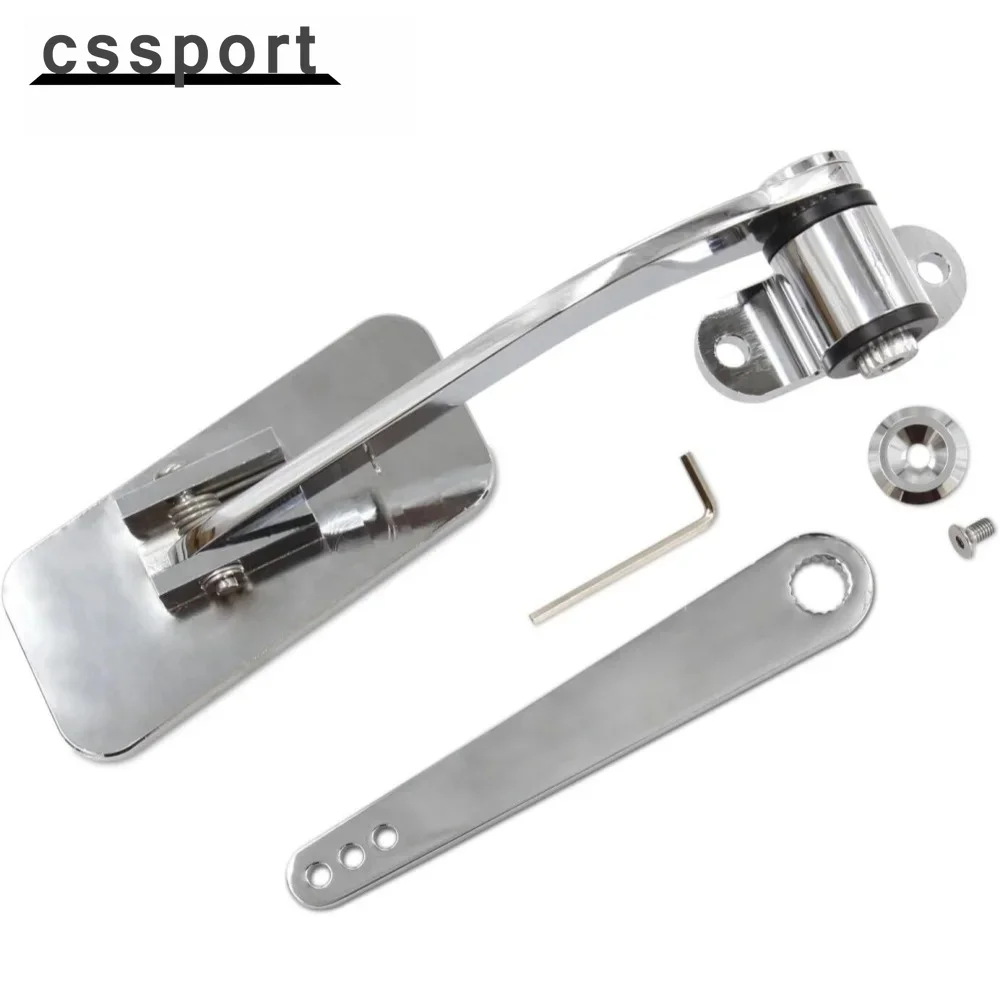 

Polished Aluminum Throttle Pedal Firewall Mount For Hot Rod Rat Rod Universal Gas