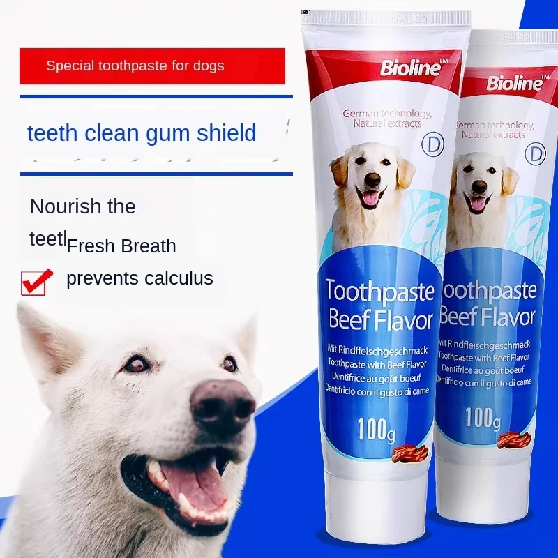 Pet Toothpaste for Dogs Fresh Breath Oral Cleaning Bad Breath Dental Plaque Cleaning Cat Care Edible Toothpaste