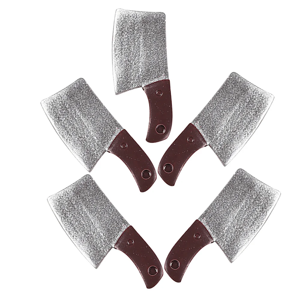 5 個ミニチュアキッチンカッター高シミュレーション樹脂ミニハウスカッターツール滑らかな表面リアルな色ミニキッチン用品