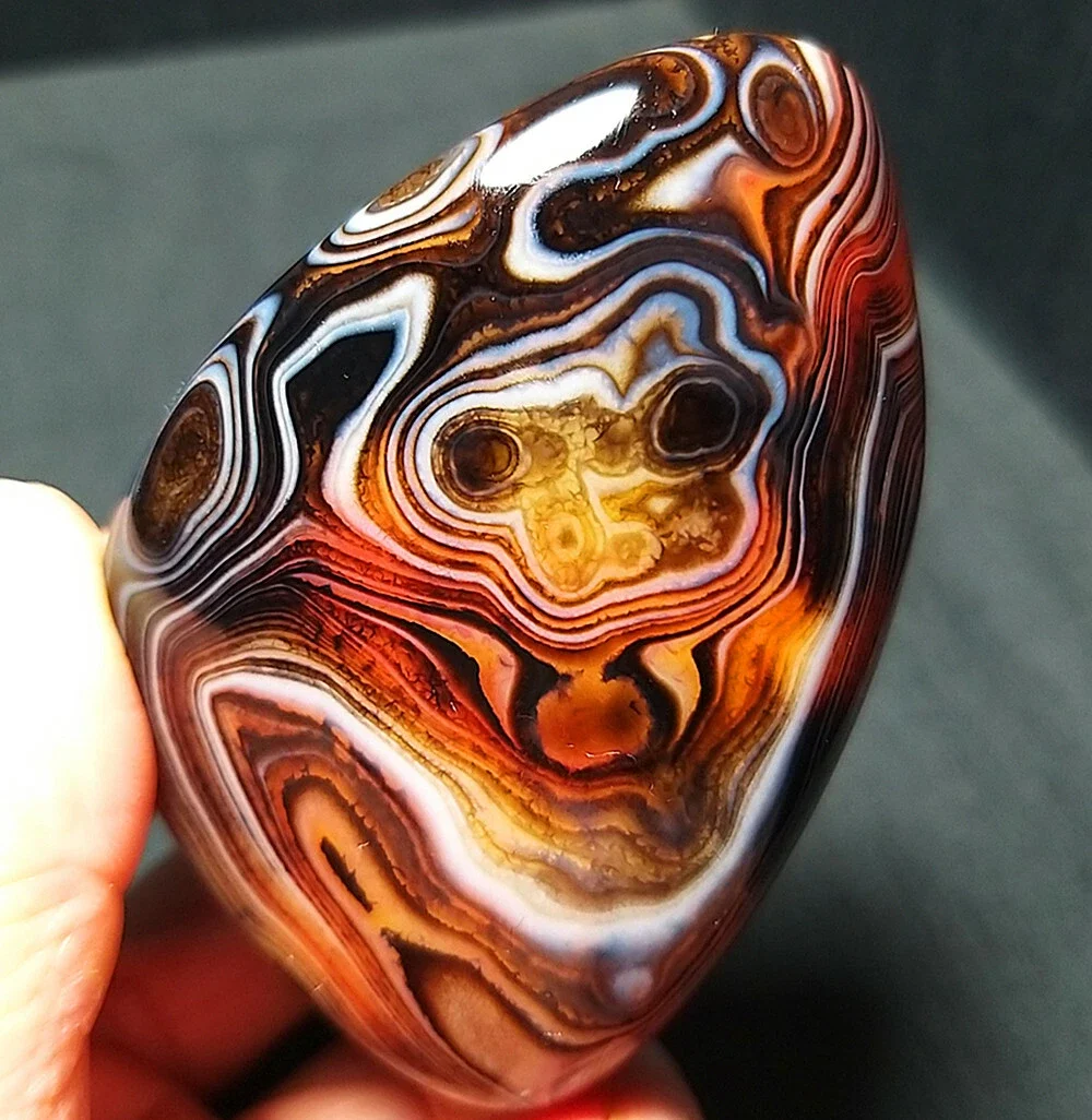 Natural Polished Banded Agate Crystal Motor Gasga Restoration