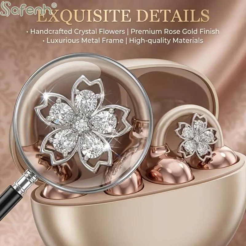 1Pairs DIY Zircon Clip for Headphone Diameter Buckle to Enhance Stylish Look