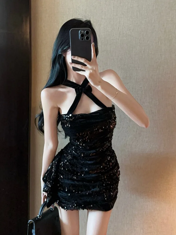 

Bla Sequin Dr Women's Sexy Bodycon Birthday Par Gown High Waist Svel Sparkling Evening Gown for Ladies