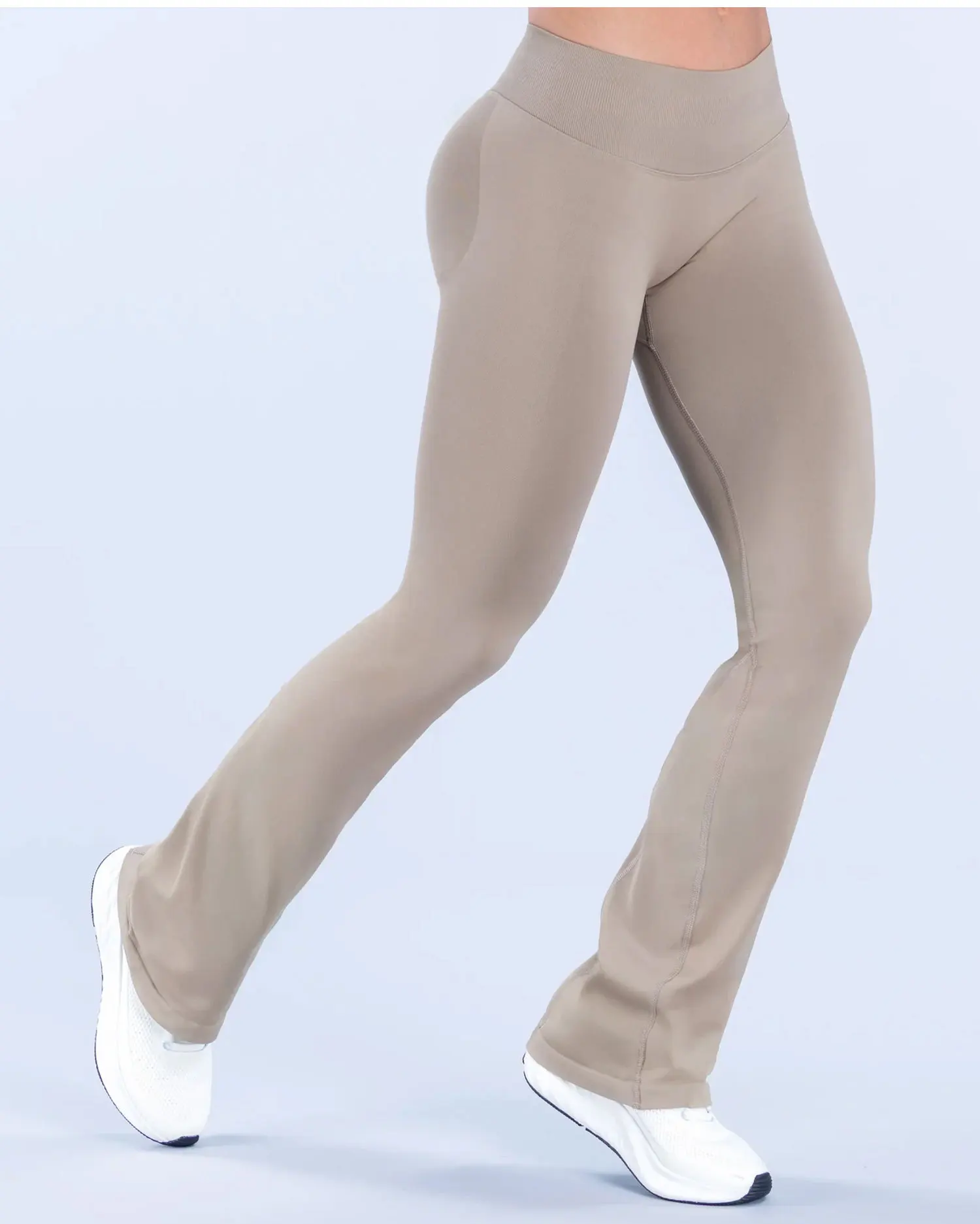LOGO Cross-Border Nahtlose Yoga-Micro-Flare-Hose für Damen, Weite Hose zum Laufen, Sport, als Oberbekleidung, zum Radfahren und für Fitness – Detail 16