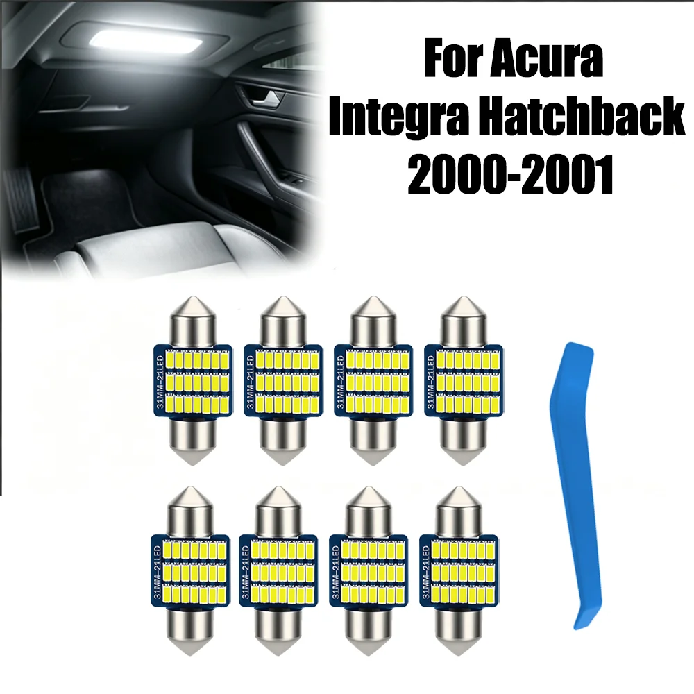 8pcs Canbus No Error Interior LED Car Light Kit For Acura Integra Hatchback 2000 2001 6000K White High Quality Plug and Play