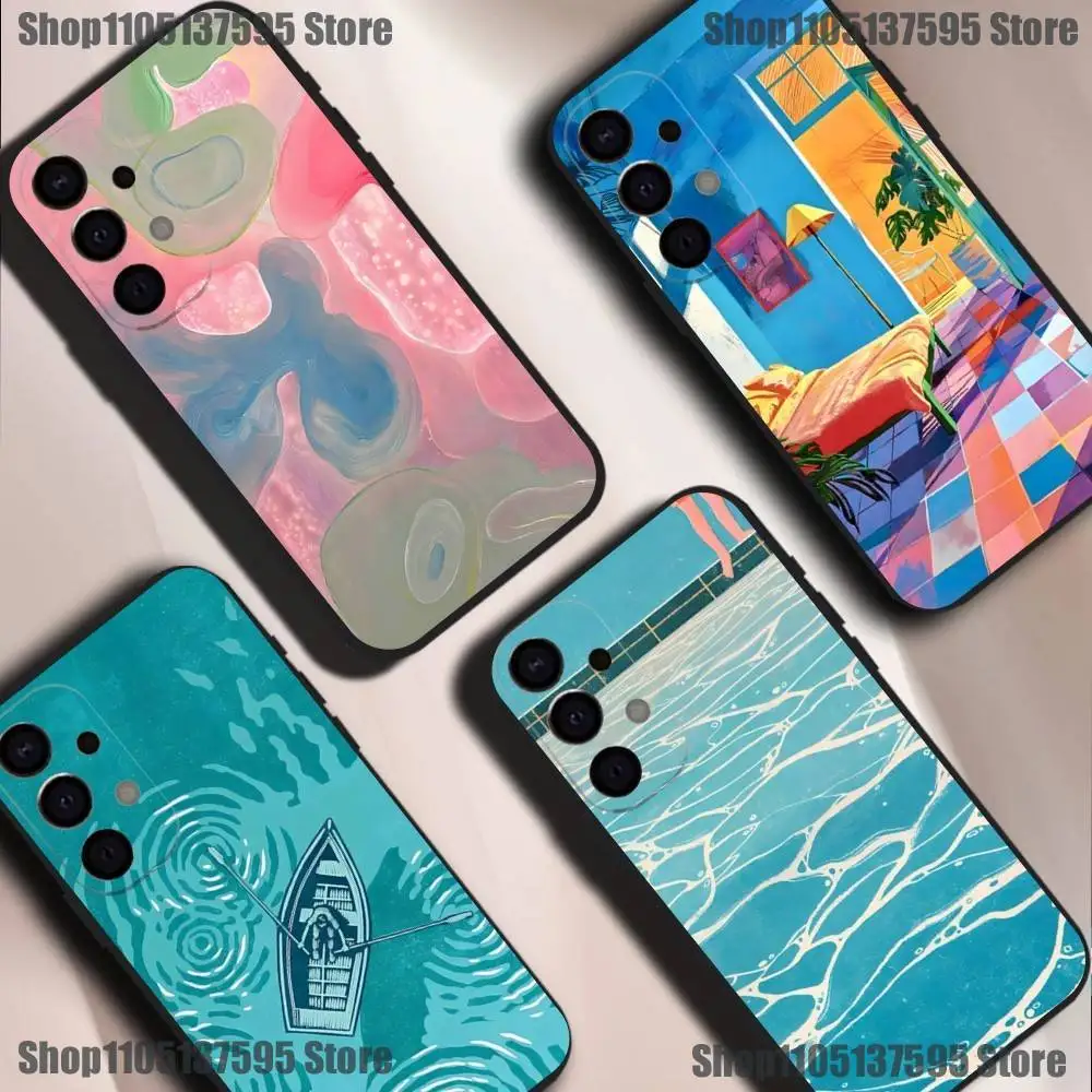 

David Hockney Art Phone Case For Samsung S25,S24,S21,S22,S23,S30,Ultra,S20,Plus,Fe,Lite,5G Black Cover