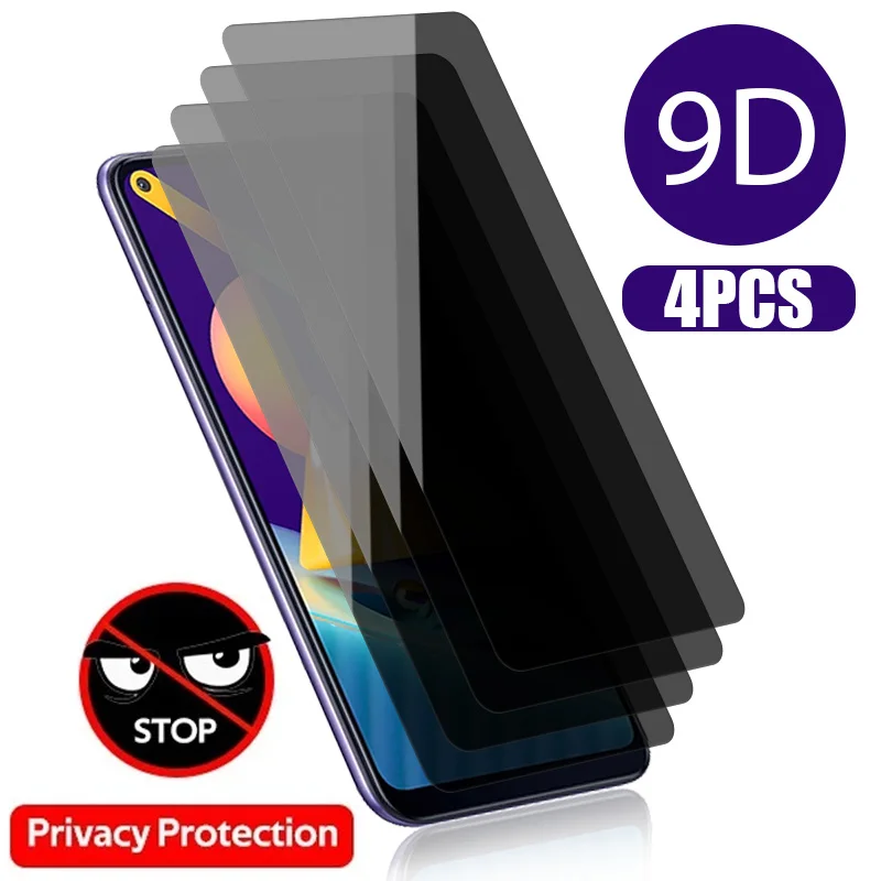 4Pcs Anti Spy Peeping Screen Protector For SamsungA40 A50 A70 A12 A22 A32 5G A51 A52 A52S 5G A71 A72 A13 5G Privacy Phone Film