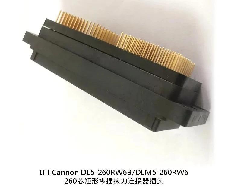 Conector rectangular de plástico DL5-260RW6B ITT de 260 núcleos con fuerza de inserción cero