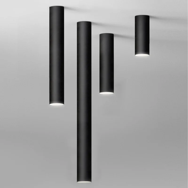 Nordic Europe LED faretto da soffitto a montaggio superficiale 5W bianco/nero AC85-265V tubo lungo cucina Bar soggiorno casa Indoor