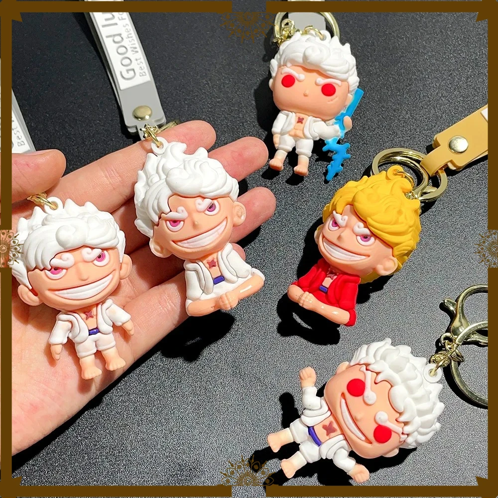 Anime One Piece Figure Key Chain Luffy Zoro Ace Seven Warlords Cute Doll  Car Interior Backpack  Men Women Fans  Holiday Gift