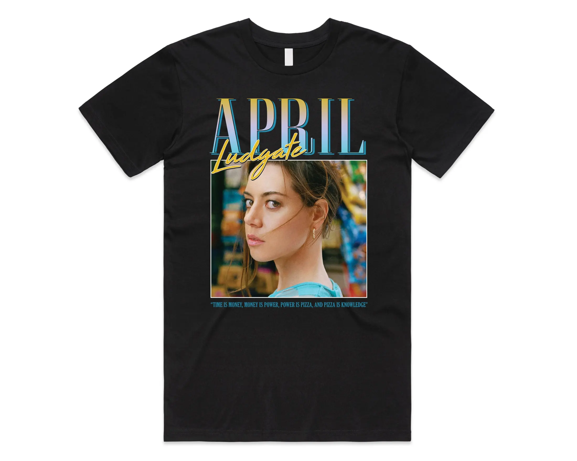 April Ludgate Homage T Shirt Top Parks Rec Funny Retro 90'S