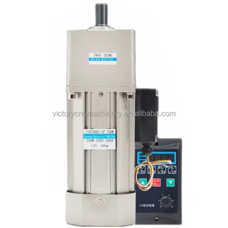 7IK750GU-SF 220V 750W AC Gear Reduction Induction Asynchronous Motor Adjustable Speed Motor With Inverter Controller