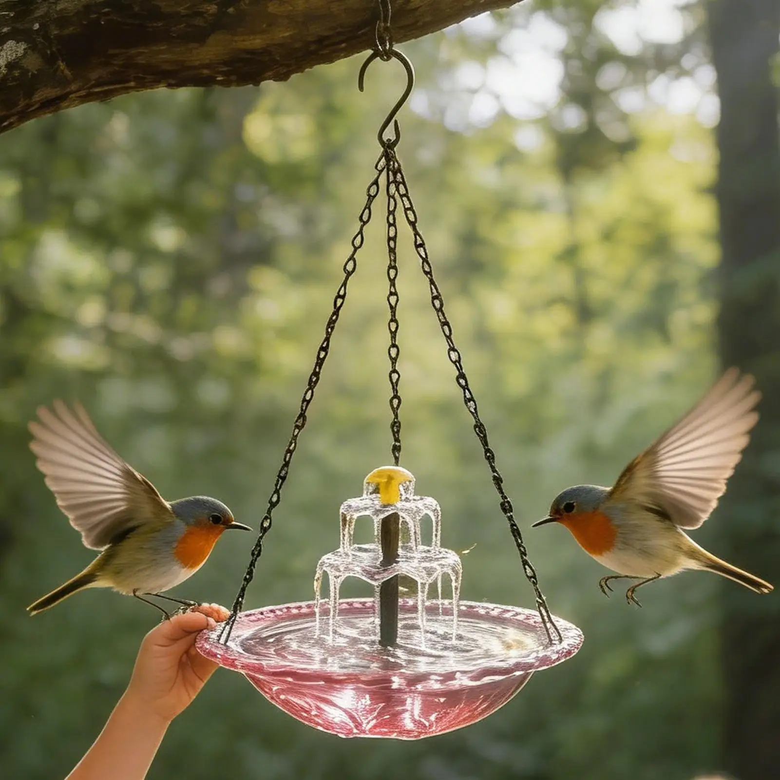 

Solar Powered Bird Bath Outdoor Decoration Birdbath Hummingbird Bathing Bowl for Garden Patio Backyard Front Yard Balcony Deck