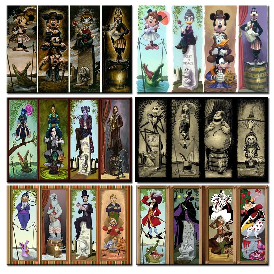 Diamond Painting Disneyland Haunted Mansion Nightmare Before Christmas Mosaic Cross Stitch Kits Cartoon Character Picture Y484