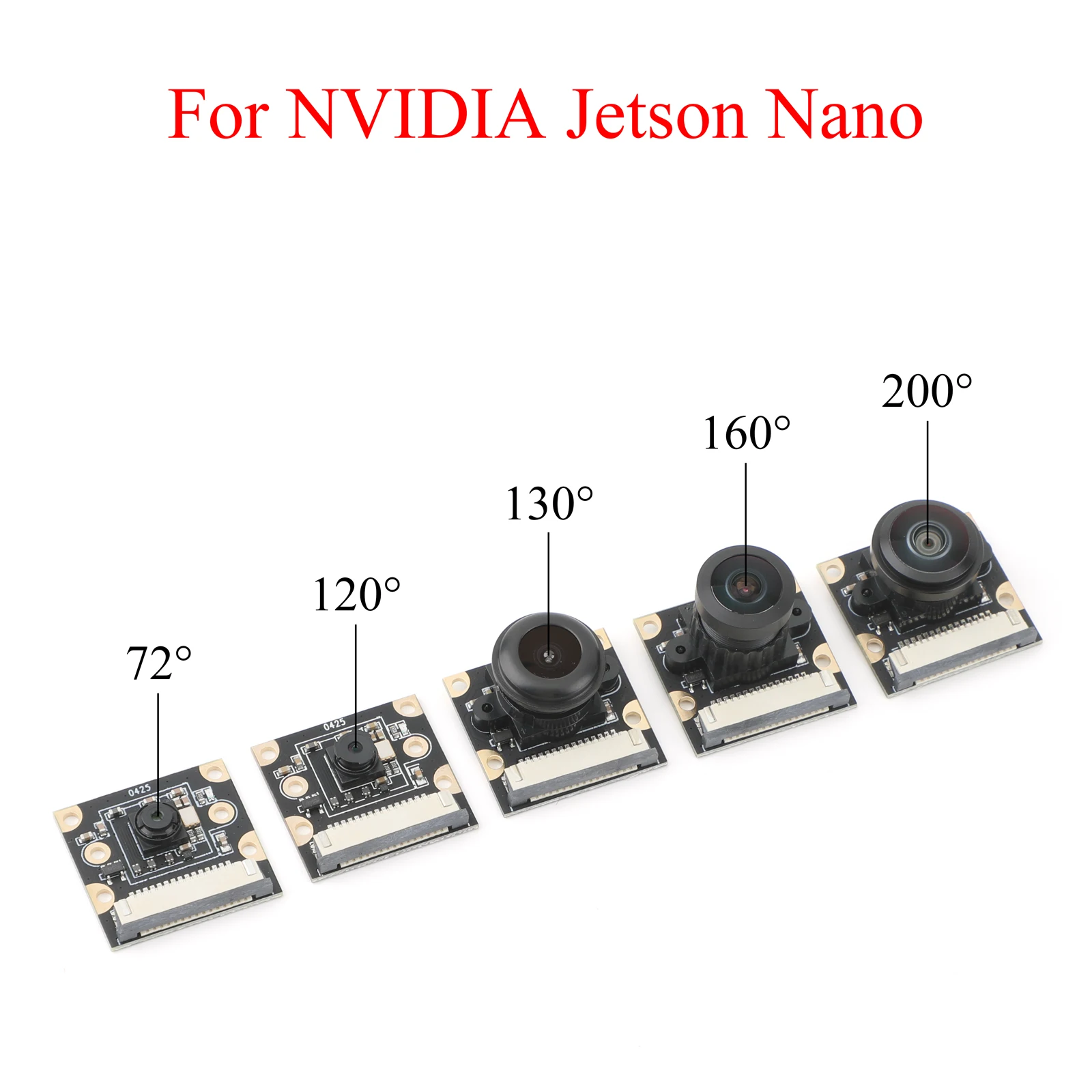 كاميرا NVIDIA Jetson Nano المتوافقة مع IMX219 بدقة 8 ميجابكسل - 72 ° /120 ° /130 ° /160 ° /200 °   زاوية واسعة، رؤية ليلية ملء دعم الضوء