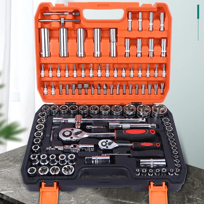 

108 Piece Socket Wrenches Quick Small Repair Ratchet Combination Complete Specifications Convenient Material Selection Major